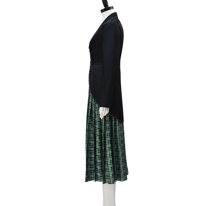 BeetleJuice The Maitlands Lydia Deetz Cosplay Costume Green Black Halloween Party Suit - Image 5