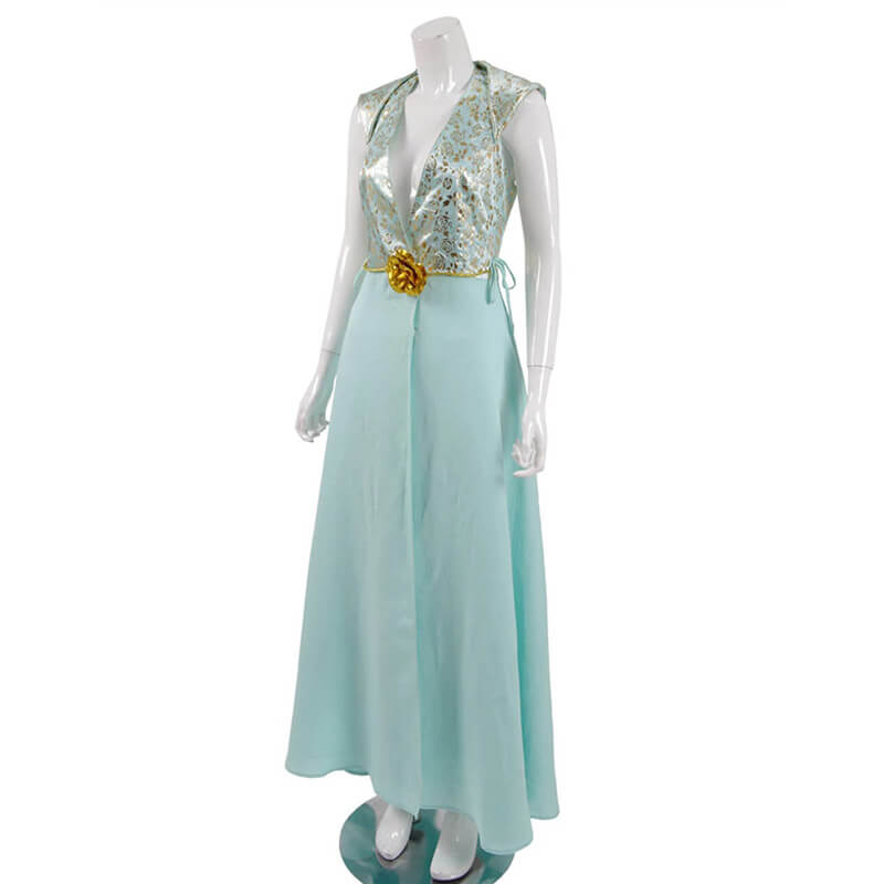 Game of Thrones Queen Margaery Tyrell Cosplay Blue Dress Costume - Image 2
