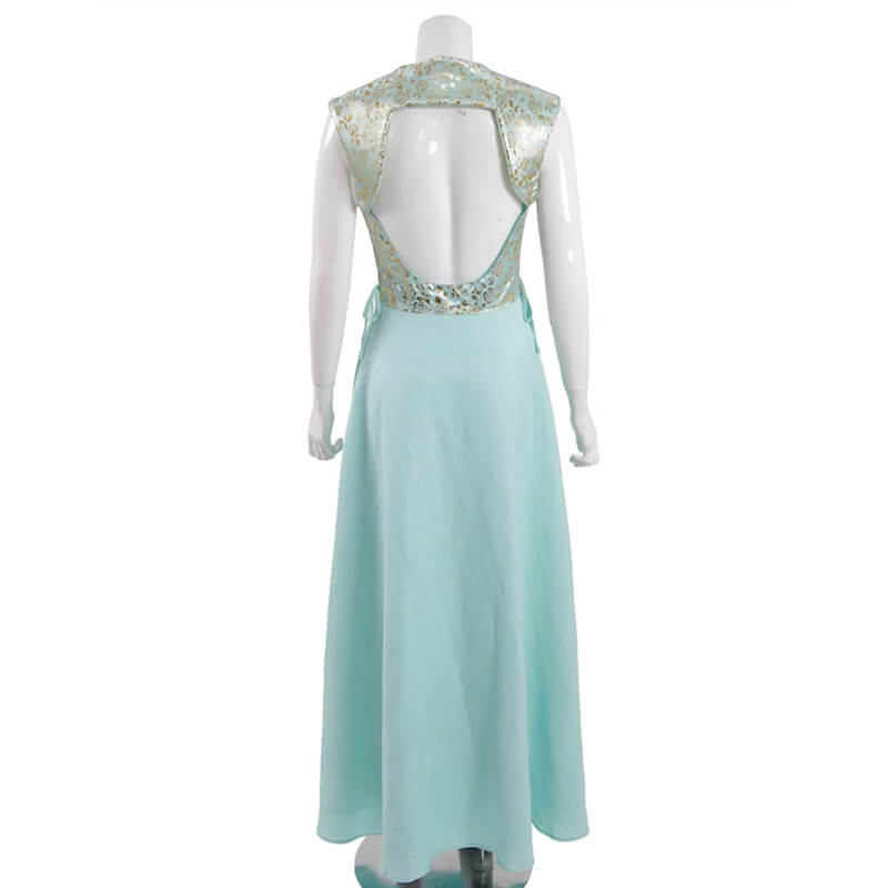 Game of Thrones Queen Margaery Tyrell Cosplay Blue Dress Costume - Image 3