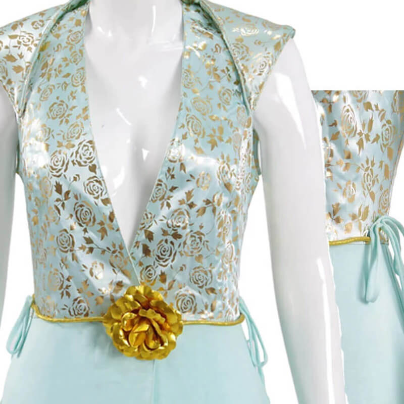 Game of Thrones Queen Margaery Tyrell Cosplay Blue Dress Costume - Image 4