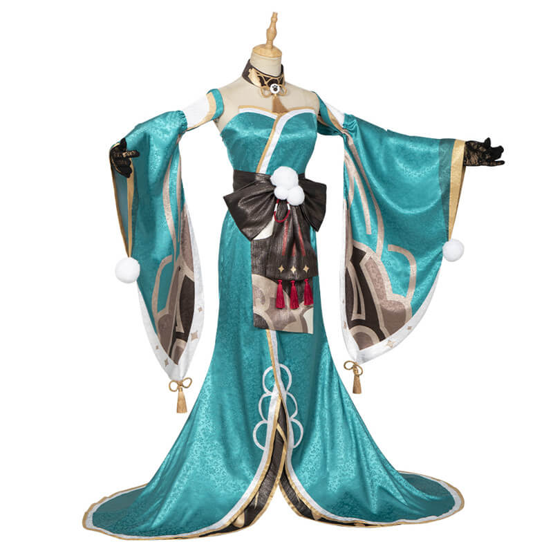 Miss Hina Costumes Genshin Impact Cosplay Outfit Gorou Halloween Carnival Outfi Female - Image 3