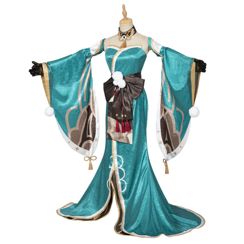Miss Hina Costumes Genshin Impact Cosplay Outfit Gorou Halloween Carnival Outfi Female - Image 2