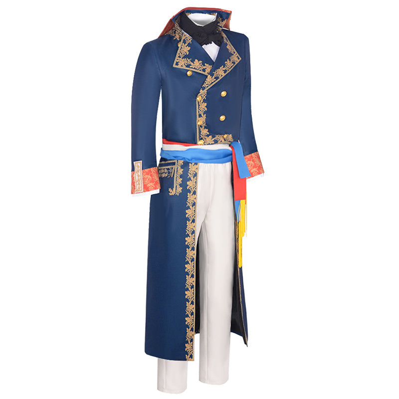 Napoleon Cosplay Costume 2023 Movie Napoleon Bonaparte Suit Emperor Blue Military Uniform - Image 3