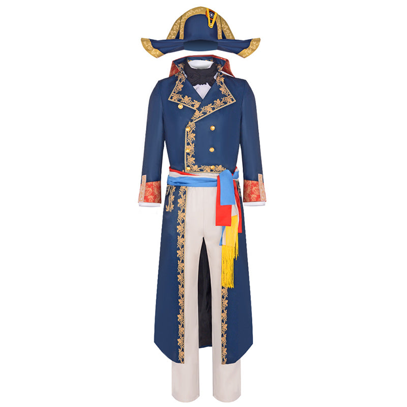 Napoleon Cosplay Costume 2023 Movie Napoleon Bonaparte Suit Emperor Blue Military Uniform - Image 4