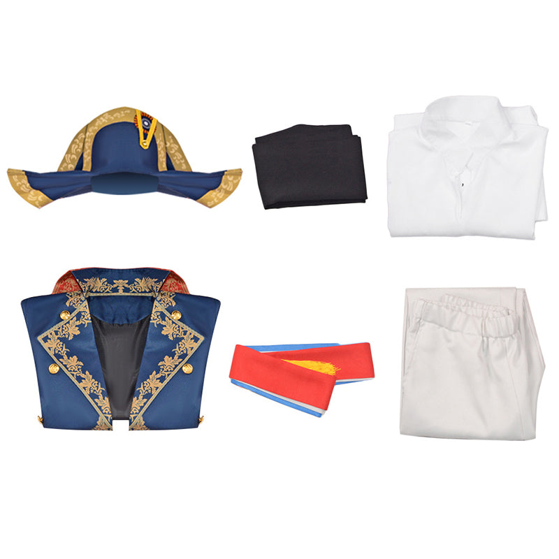 Napoleon Cosplay Costume 2023 Movie Napoleon Bonaparte Suit Emperor Blue Military Uniform - Image 6