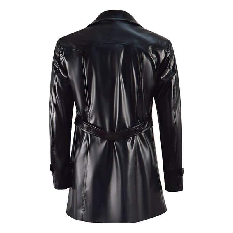 8th Doctor Leather Jacket Coat Doctor Who Eighth Doctor Coat Cosplay Costumes - Image 5