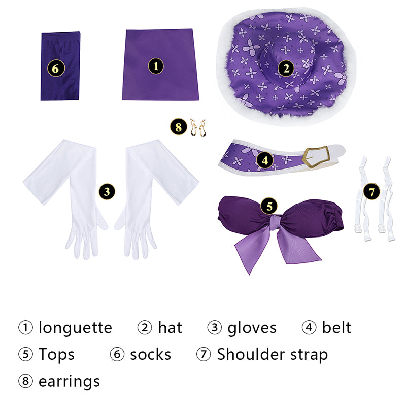 Nico Robin Cosplay Costume One Piece 15th Anniversary Suit Miss Allsunday Purple Bikini - Image 11