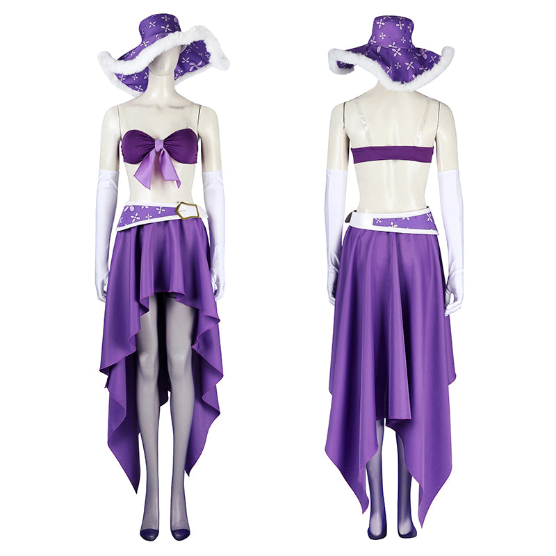Nico Robin Cosplay Costume One Piece 15th Anniversary Suit Miss Allsunday Purple Bikini - Image 2
