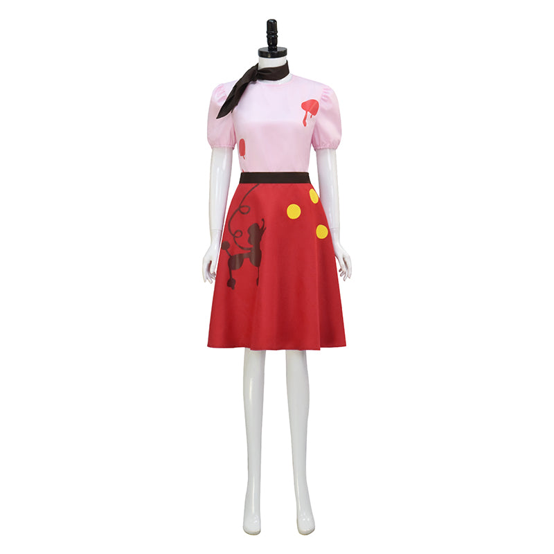 Niffty Pink Dress Hazbin Hotel Niffty Cosplay Costume Halloween Carnival Suit - Image 3