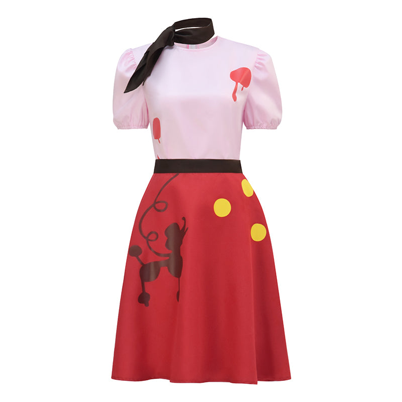 Niffty Pink Dress Hazbin Hotel Niffty Cosplay Costume Halloween Carnival Suit - Image 2