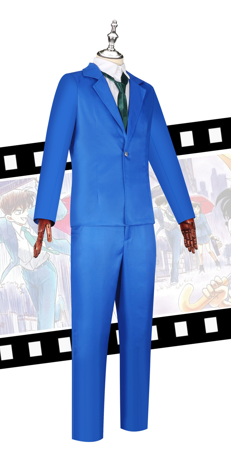 Detective Conan Shinichi Kudo Ran Mouri Uniform Cosplay Costume - Image 23