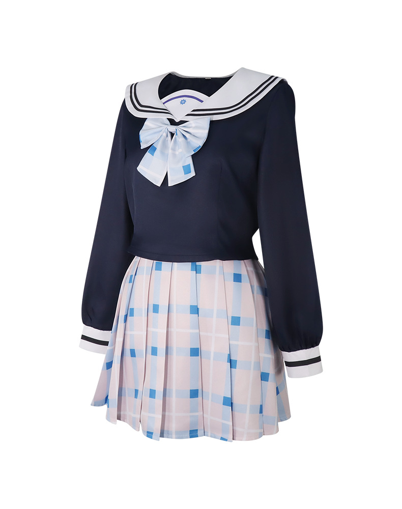 The Idolmaster Shiny Colors Mano Sakuragi JK Uniform Cosplay Costume - Image 17
