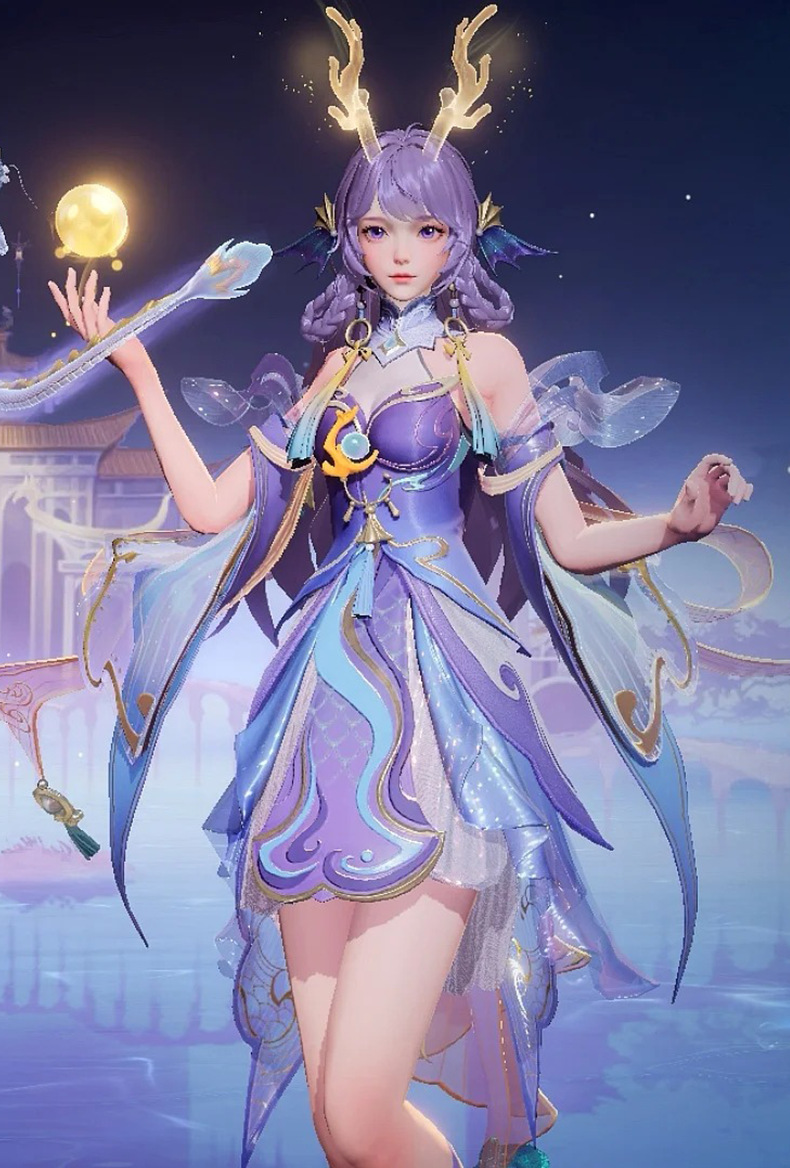 Honor of Kings Xi Shi Youlong Jinhua Cosplay Costume - Image 4
