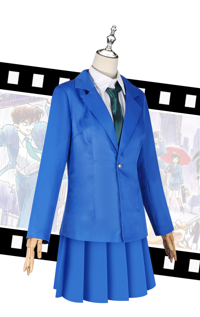 Detective Conan Shinichi Kudo Ran Mouri Uniform Cosplay Costume - Image 18
