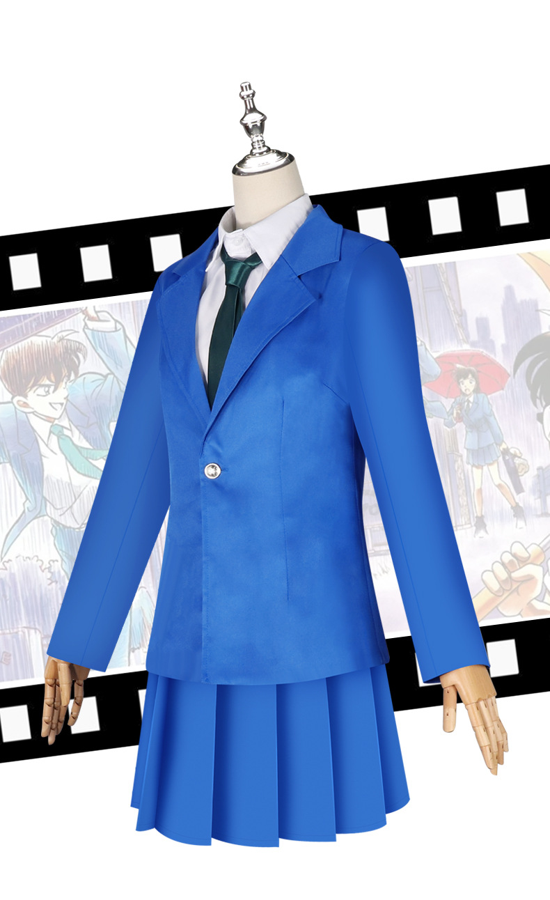 Detective Conan Shinichi Kudo Ran Mouri Uniform Cosplay Costume - Image 19