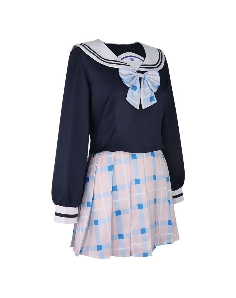 The Idolmaster Shiny Colors Mano Sakuragi JK Uniform Cosplay Costume - Image 16