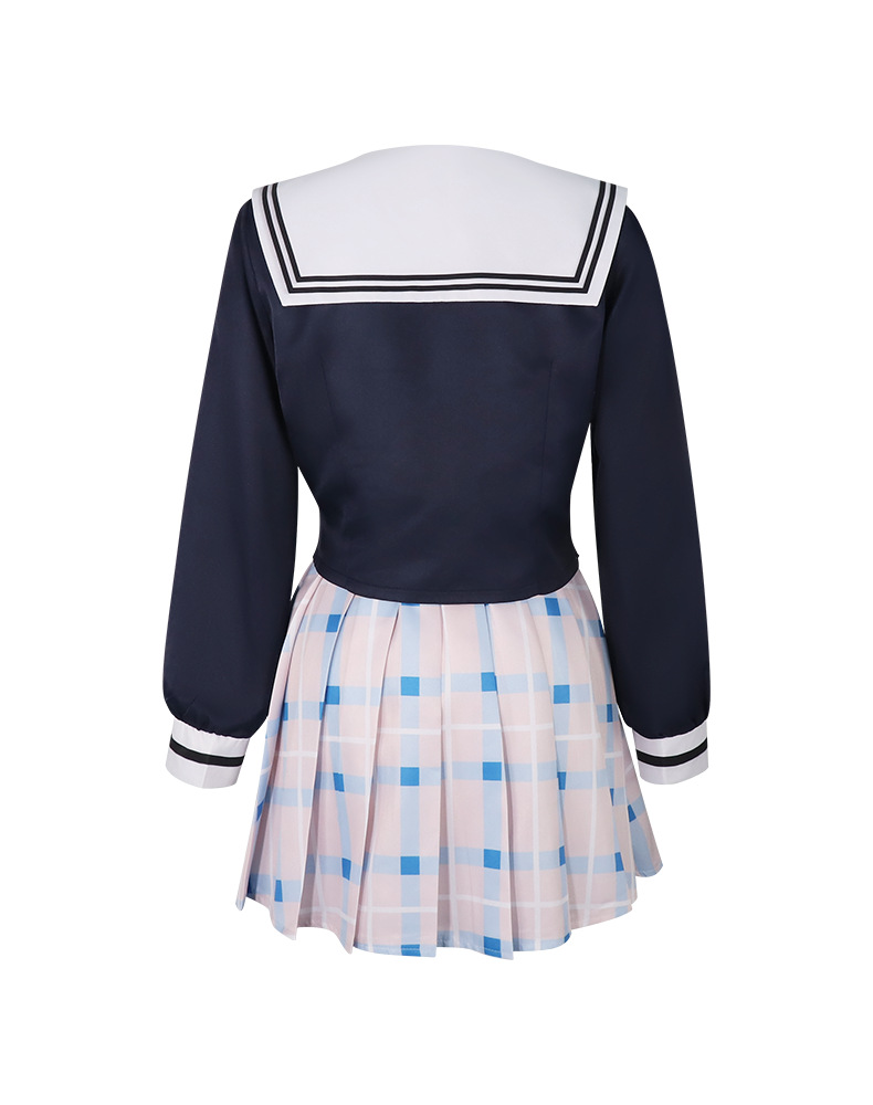 The Idolmaster Shiny Colors Mano Sakuragi JK Uniform Cosplay Costume - Image 15
