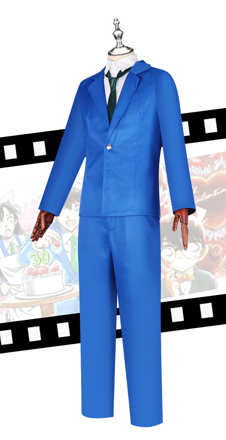 Detective Conan Shinichi Kudo Ran Mouri Uniform Cosplay Costume - Image 21