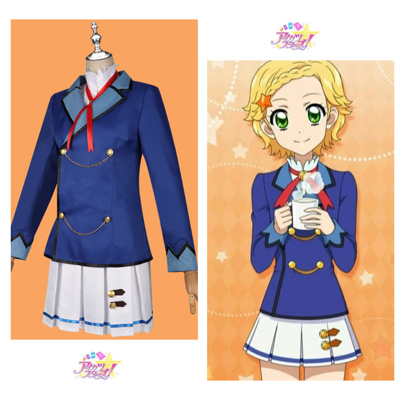 Aikatsu! Ichigo Hoshimiya Aoi Kiriya Ran Shibuki School Uniform Cosplay Costume - Image 18