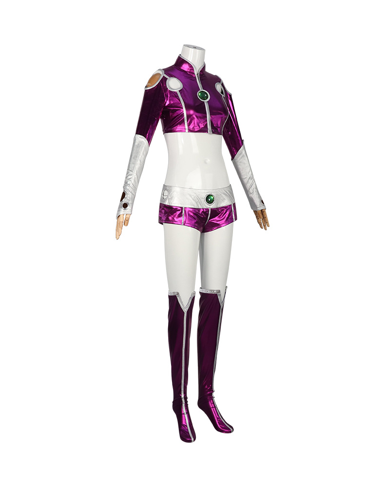 Teen Titans Starfire Bodysuit Cosplay Costume - Image 11