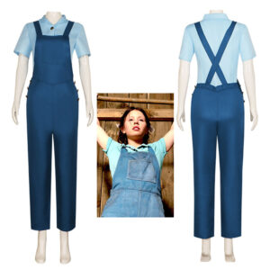 2022 Movie Pearl Cosplay Costume Pearl Blue Jumpsuit Halloween Carnival Suit