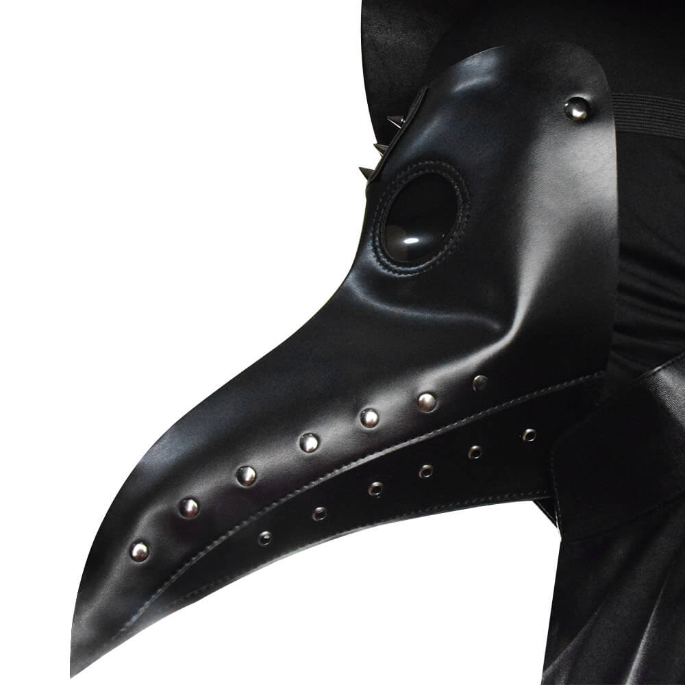 Halloween Plague Doctor Costume Hat Steampunk Bird Mask Cosplay Outfit - Image 6