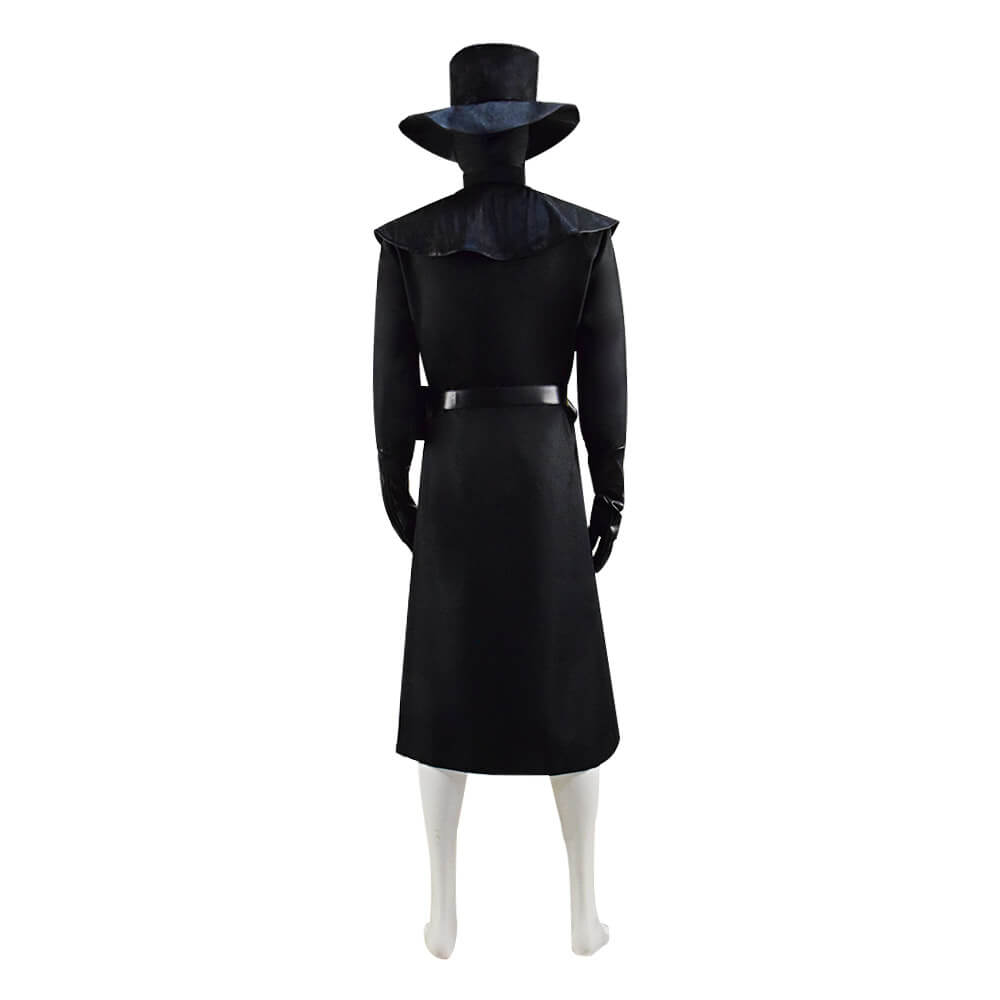 Halloween Plague Doctor Costume Hat Steampunk Bird Mask Cosplay Outfit - Image 4