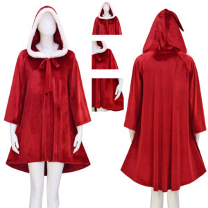 Red One Christmas Costume Suit Who Cosplay Suit Poncho Adult Poncho Tennant Outfit