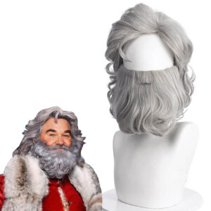 The Christmas Chronicles Santa Claus Cosplay Wig Kurt Russell Grey Hair Beard