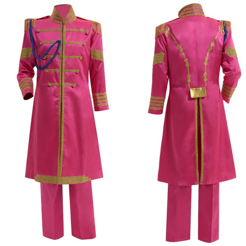 Sgt.pepper the Beatles Costume Outfit Sgt Pepper's Lonely Hearts Club Band Uniform PinK Color
