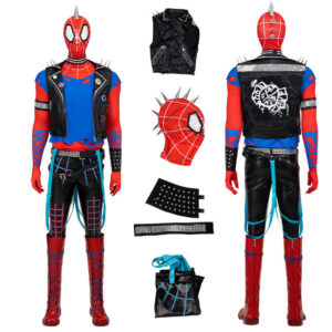 Spider-Punk Suit Spiderman Across The Spider Verse Bodysuit Halloween Costume 2023