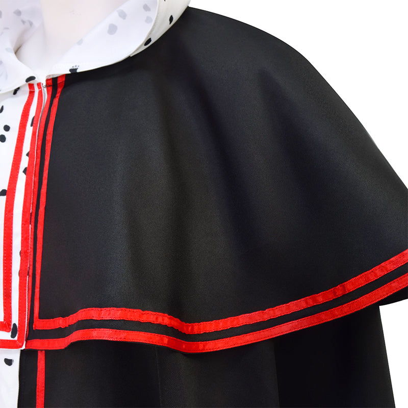 Spot Cloak Black White Clashing Cosplay Costume Halloween Party Outfits - Image 7