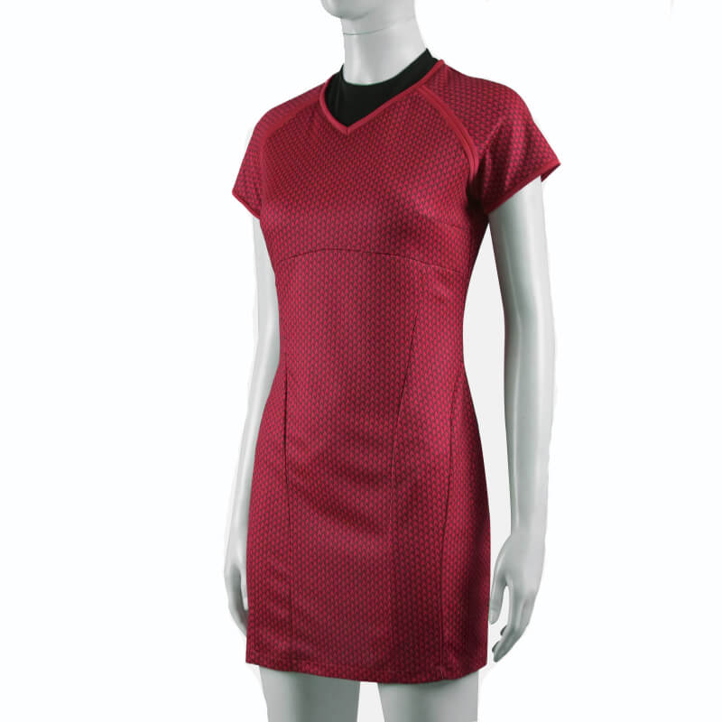 Star Trek Into Darkness Fleet Uhura Red Uniform Dress Cosplay Costume - Image 3