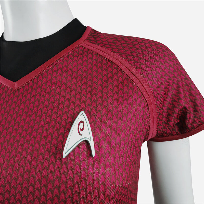 Star Trek Into Darkness Fleet Uhura Red Uniform Dress Cosplay Costume - Image 5