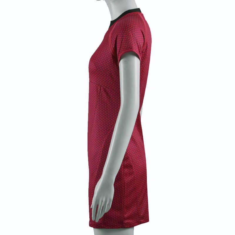 Star Trek Into Darkness Fleet Uhura Red Uniform Dress Cosplay Costume - Image 4
