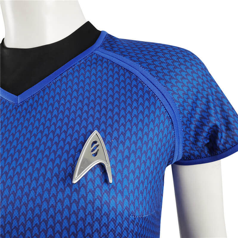 Star Trek Into Darkness Fleet Uhura Blue Uniform Dress Cosplay Costume - Image 6