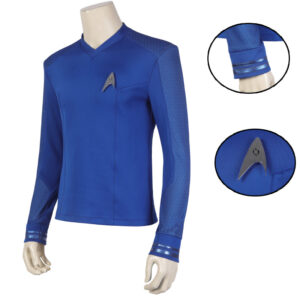 Star Trek Strange New Worlds Uniforms Shirt Cosplay Costume - Blue Color