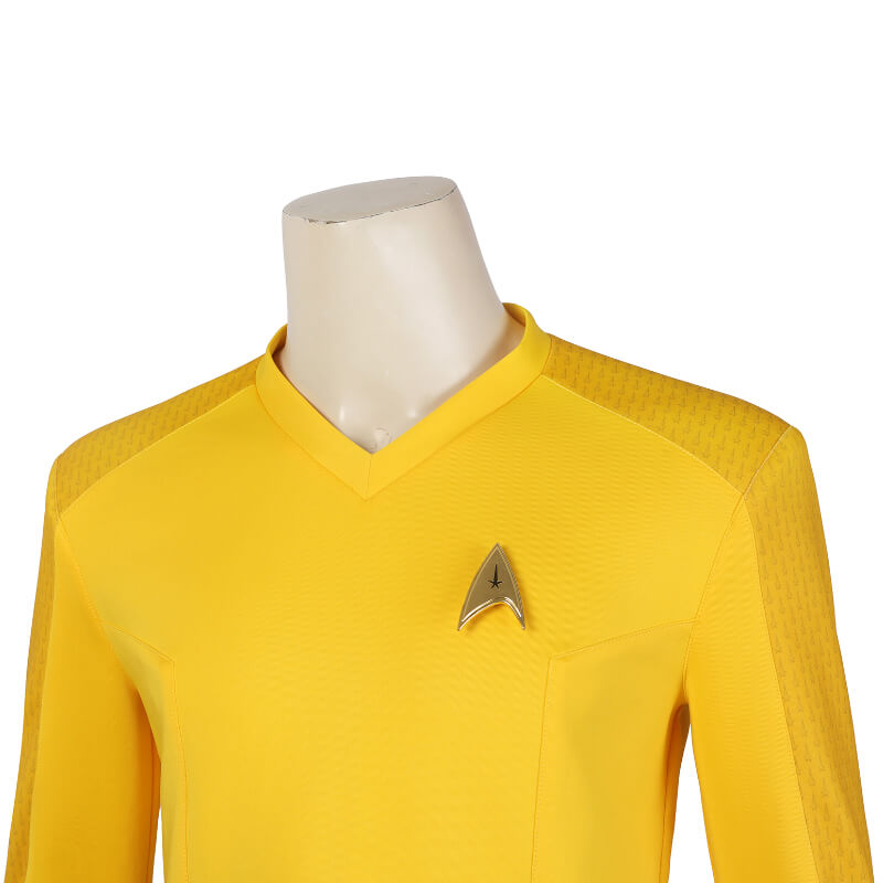 Star Trek Strange New Worlds Yellow Uniform Shirt Captain Christopher Pike Cosplay Costume - Image 8