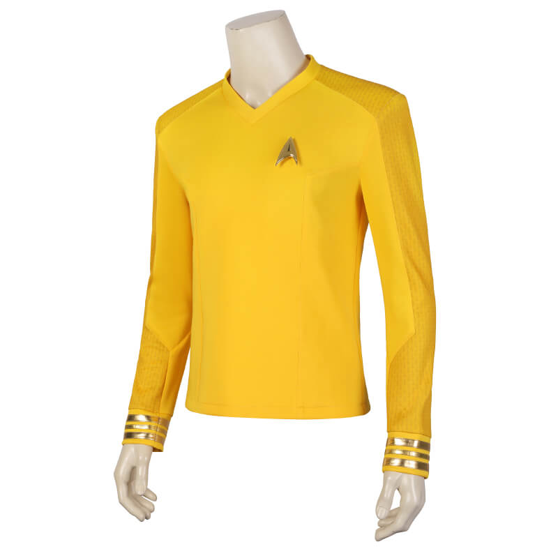 Star Trek Strange New Worlds Yellow Uniform Shirt Captain Christopher Pike Cosplay Costume - Image 3