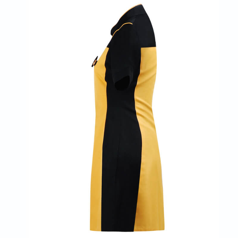Star Trek TNG Yellow Uniform Dress Skant Uniform Cosplay Costume - Image 3