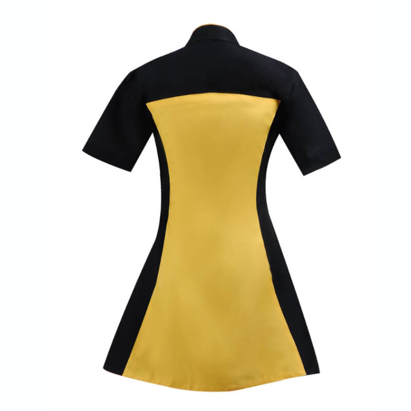 Star Trek TNG Yellow Uniform Dress Skant Uniform Cosplay Costume - Image 4