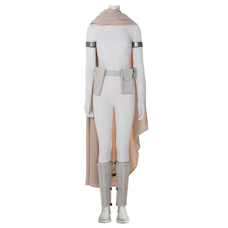 Star Wars Padme Amidala Costumes Padme Cosplay White Battle Outfits New Version - Image 2