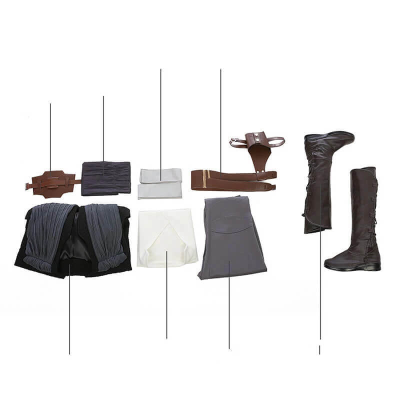 Star Wars VIII The Last Jedi Rey Cosplay Costume for Halloween - Image 4