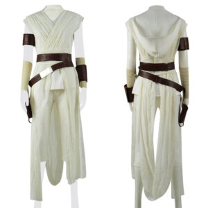Star Wars The Rise Of Skywalker Rey Cosplay Costume White Outfit Full Set 2019