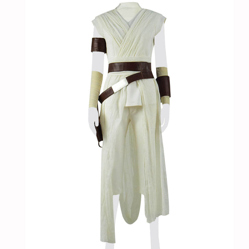 Star Wars The Rise Of Skywalker Rey Cosplay Costume White Outfit Full Set 2019 - Image 2