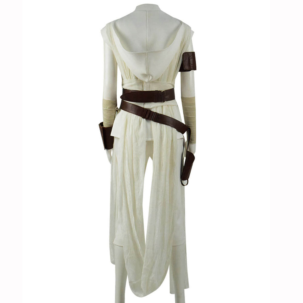 Star Wars The Rise Of Skywalker Rey Cosplay Costume White Outfit Full Set 2019 - Image 4