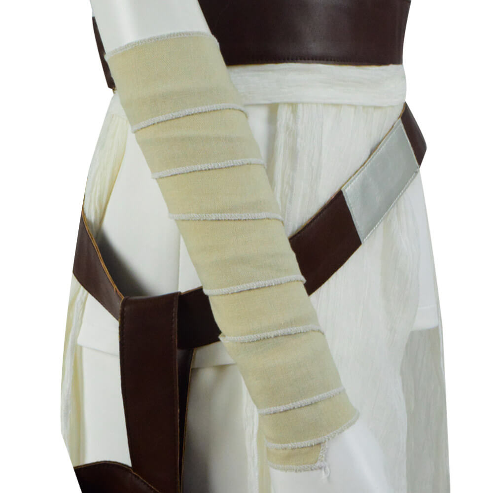 Star Wars The Rise Of Skywalker Rey Cosplay Costume White Outfit Full Set 2019 - Image 9