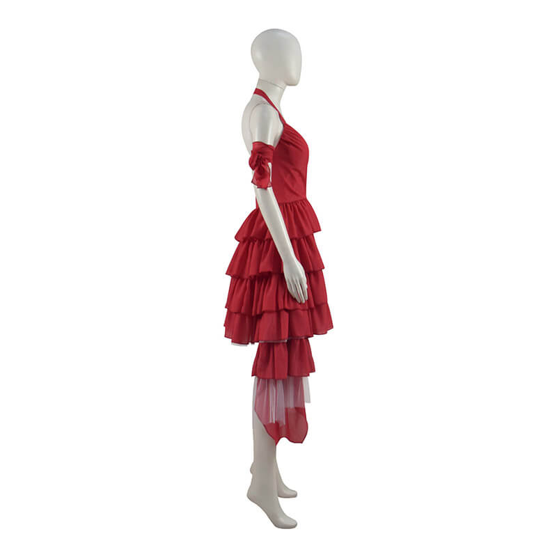 Suicide Squad 2021 Movie Harley Quinn Cosplay Costume Red Dress - Image 5