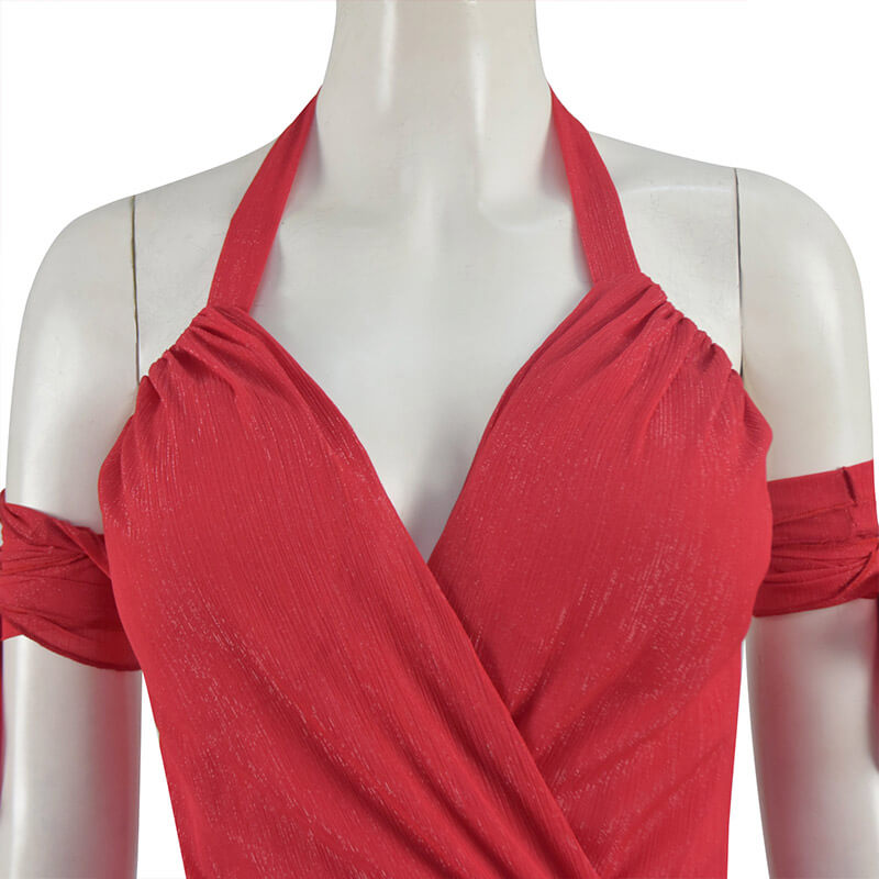 Suicide Squad 2021 Movie Harley Quinn Cosplay Costume Red Dress - Image 8