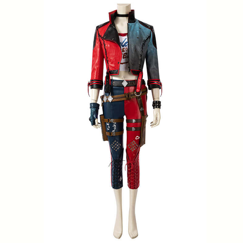 Harley Quinn Costumes Suicide Squad Kill the Justice League Cosplay Outfit Halloween Suit - Image 2
